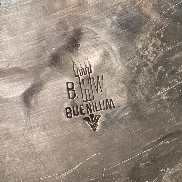 Vintage MCM BUENILUM Tulip Aluminum Tray/Candy Dish - Picture 3 of 4